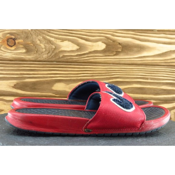 Nike Size 7 M Red Slide Synthetic Men Shoes AO2805 - Picture 4 of 8